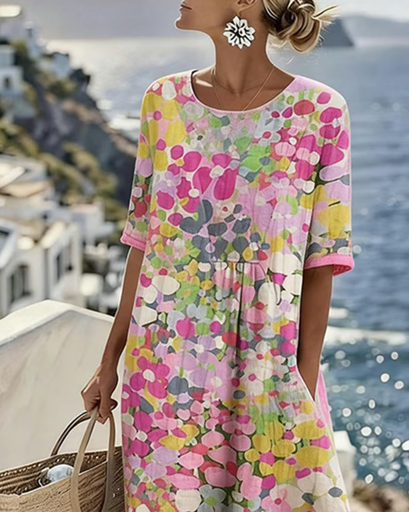 Romilly | Vestido Midi Floral Suelto Y Ligero
