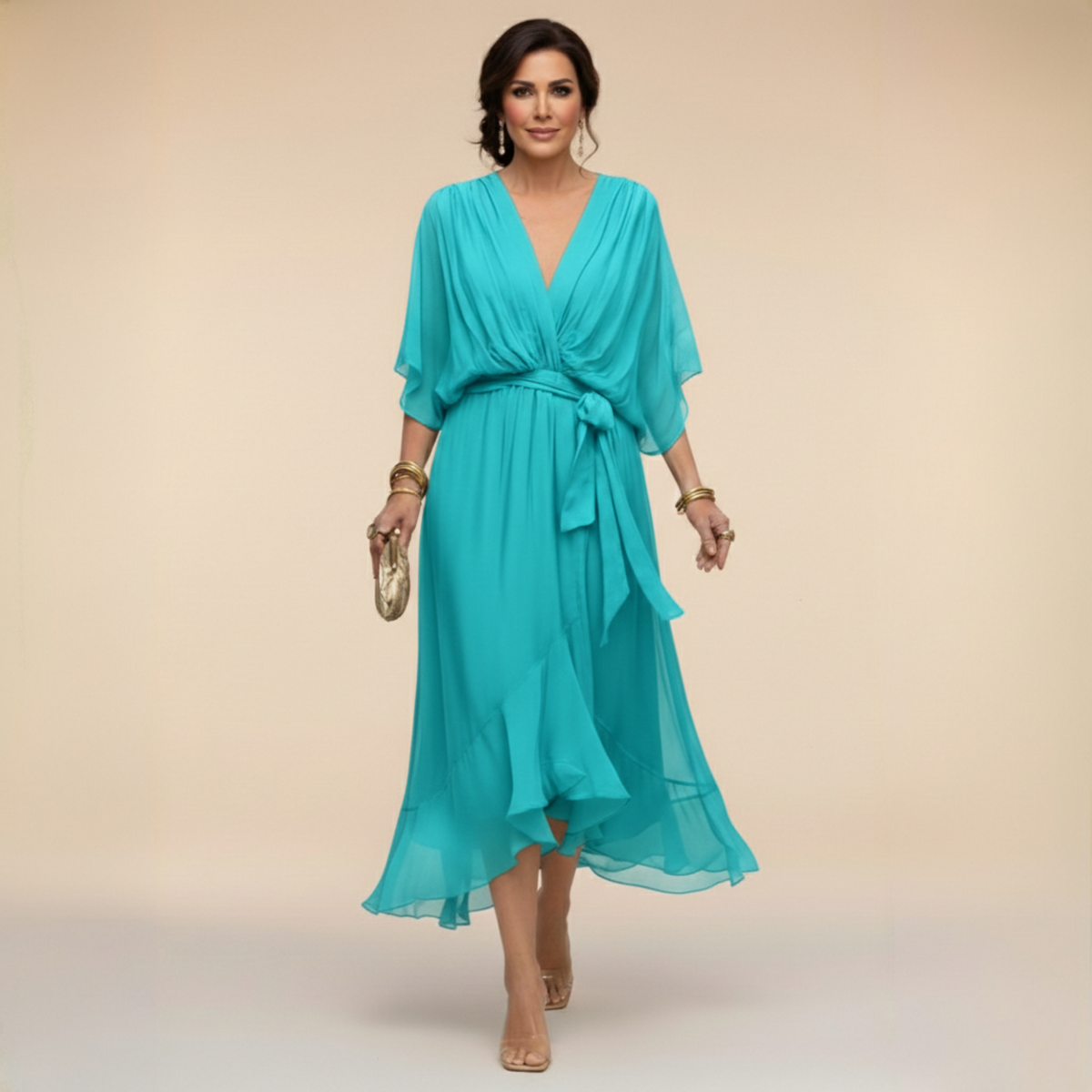Tabitha | Flowing V-Neck Silhouette Dress