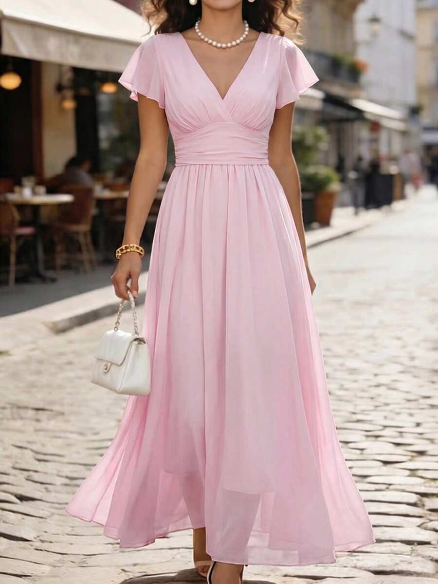 Winifred | Floral V-Neck Midi Dress
