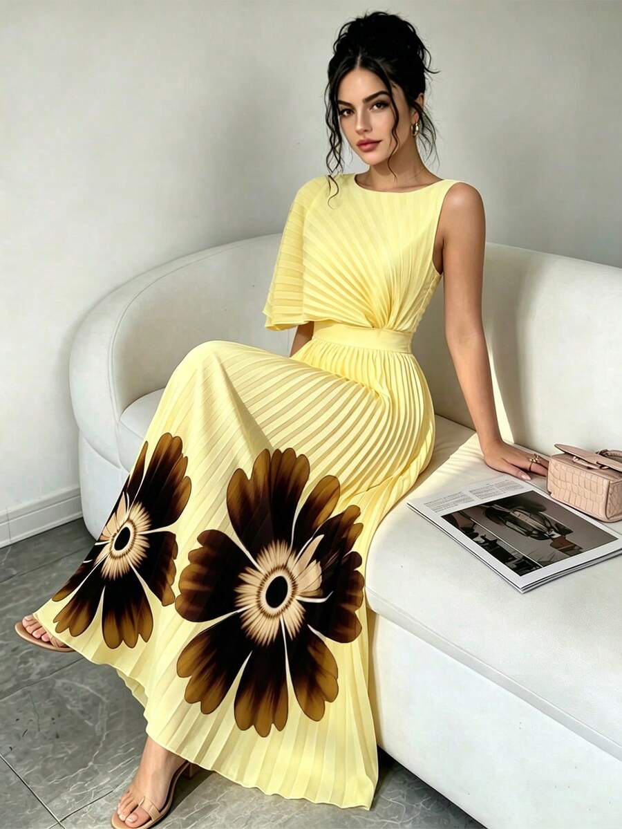 Phoebe | Pleated Midi Dress