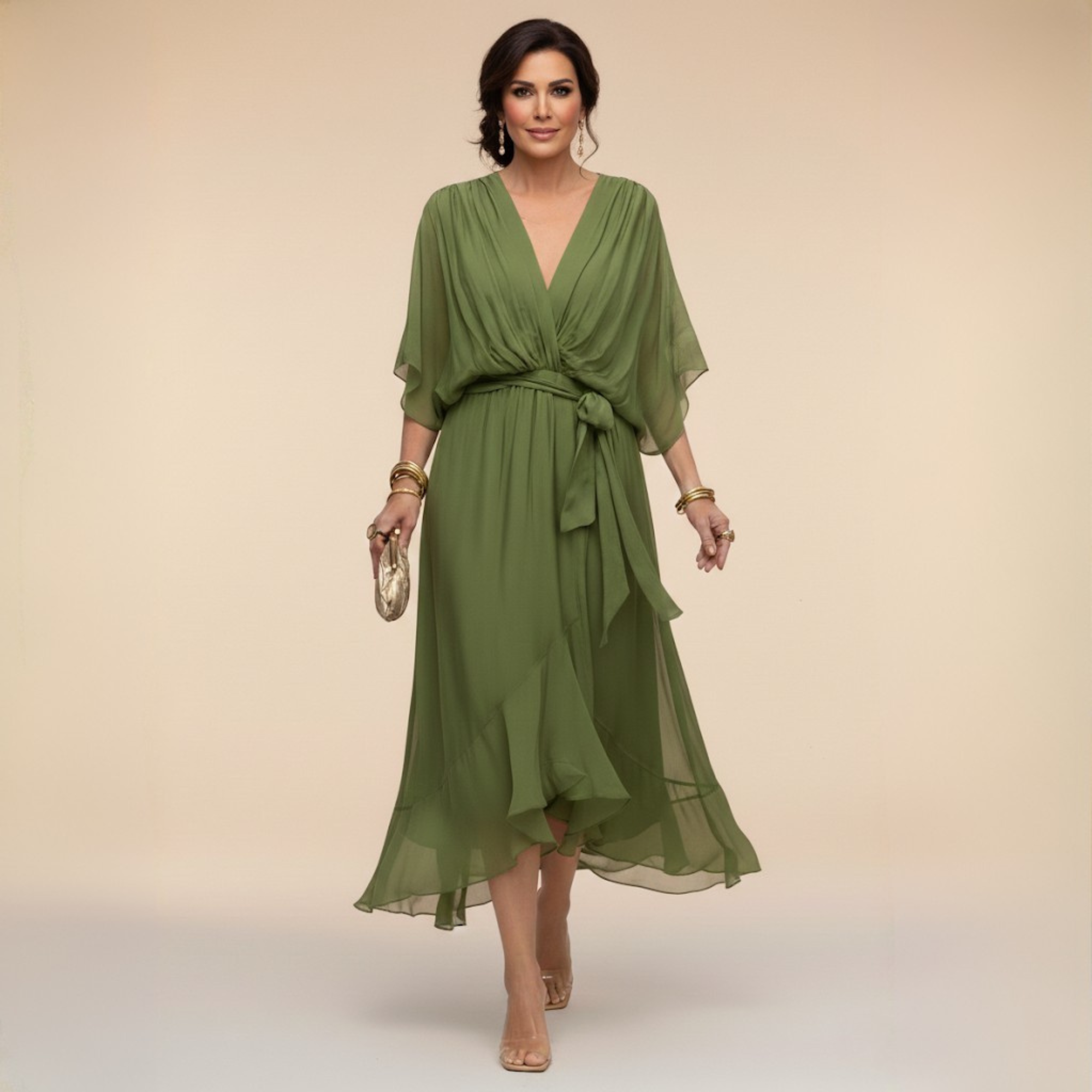 Tabitha | Flowing V-Neck Silhouette Dress