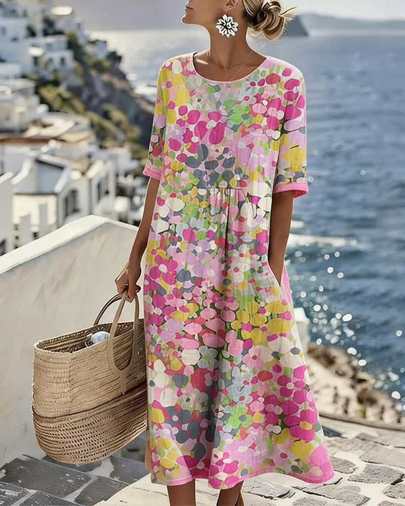Romilly | Vestido Midi Floral Suelto Y Ligero