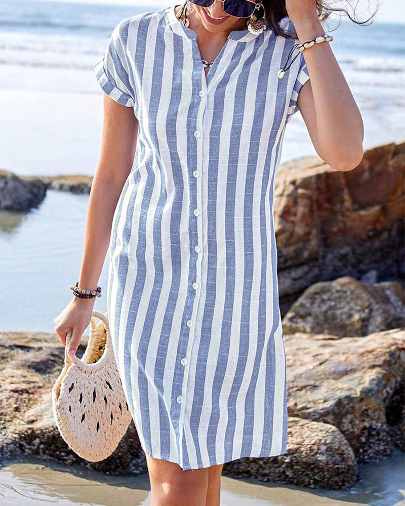 PAMELA | ELEGANT STRIPED DRESS