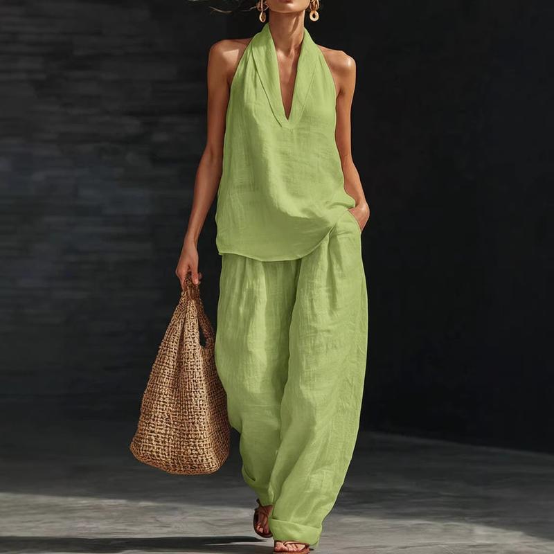 Ainhoa | Linen-Texture Two-Piece Set