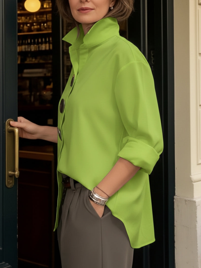 Honor | Statement Button Stand Collar Blouse