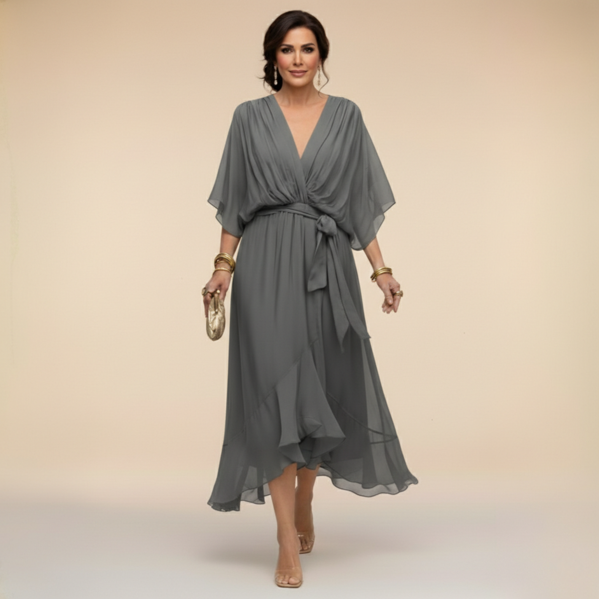 Tabitha | Flowing V-Neck Silhouette Dress