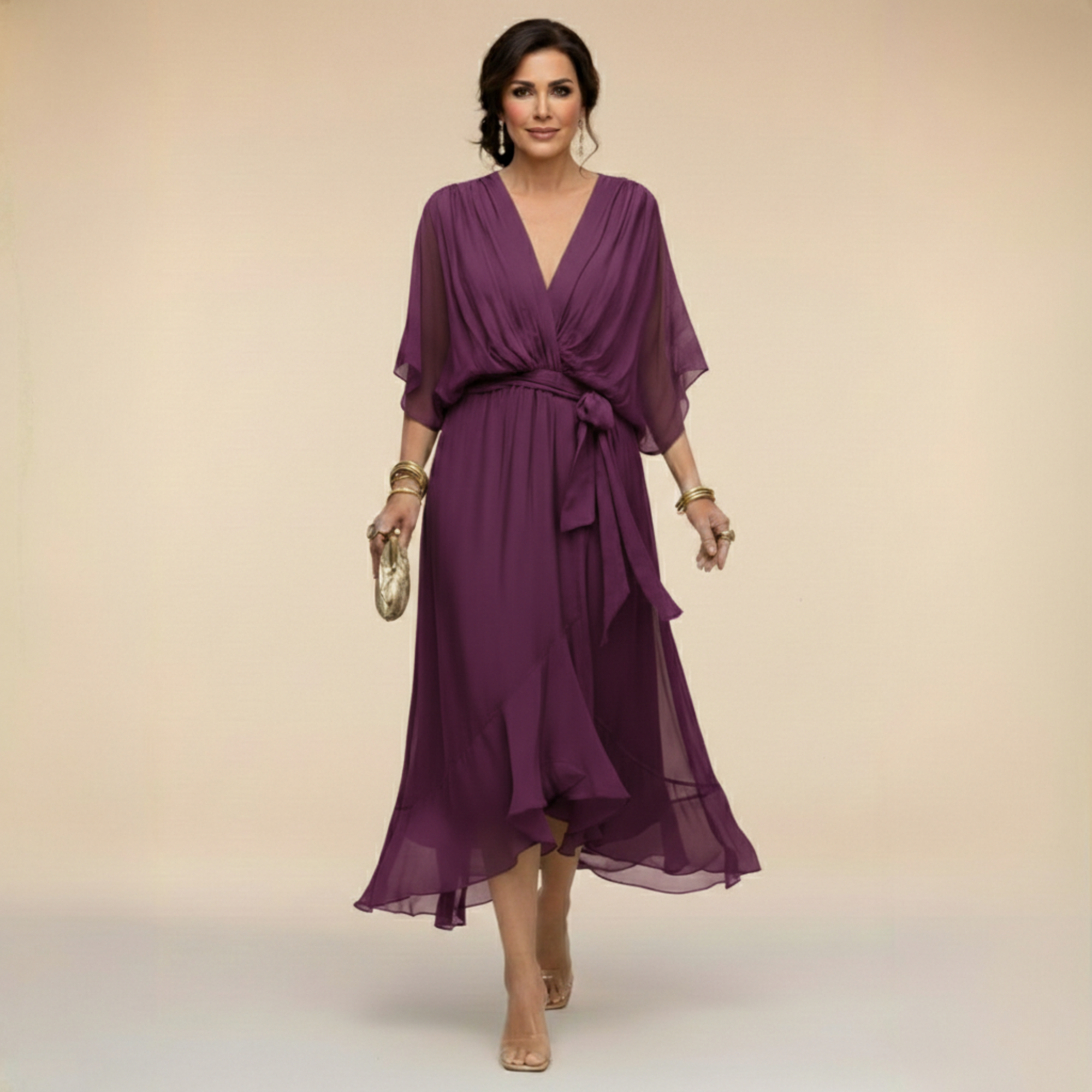 Tabitha | Flowing V-Neck Silhouette Dress
