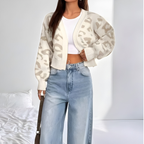 AVIA™ - Comfy Leopard Print Lantern Sleeve Cardigan