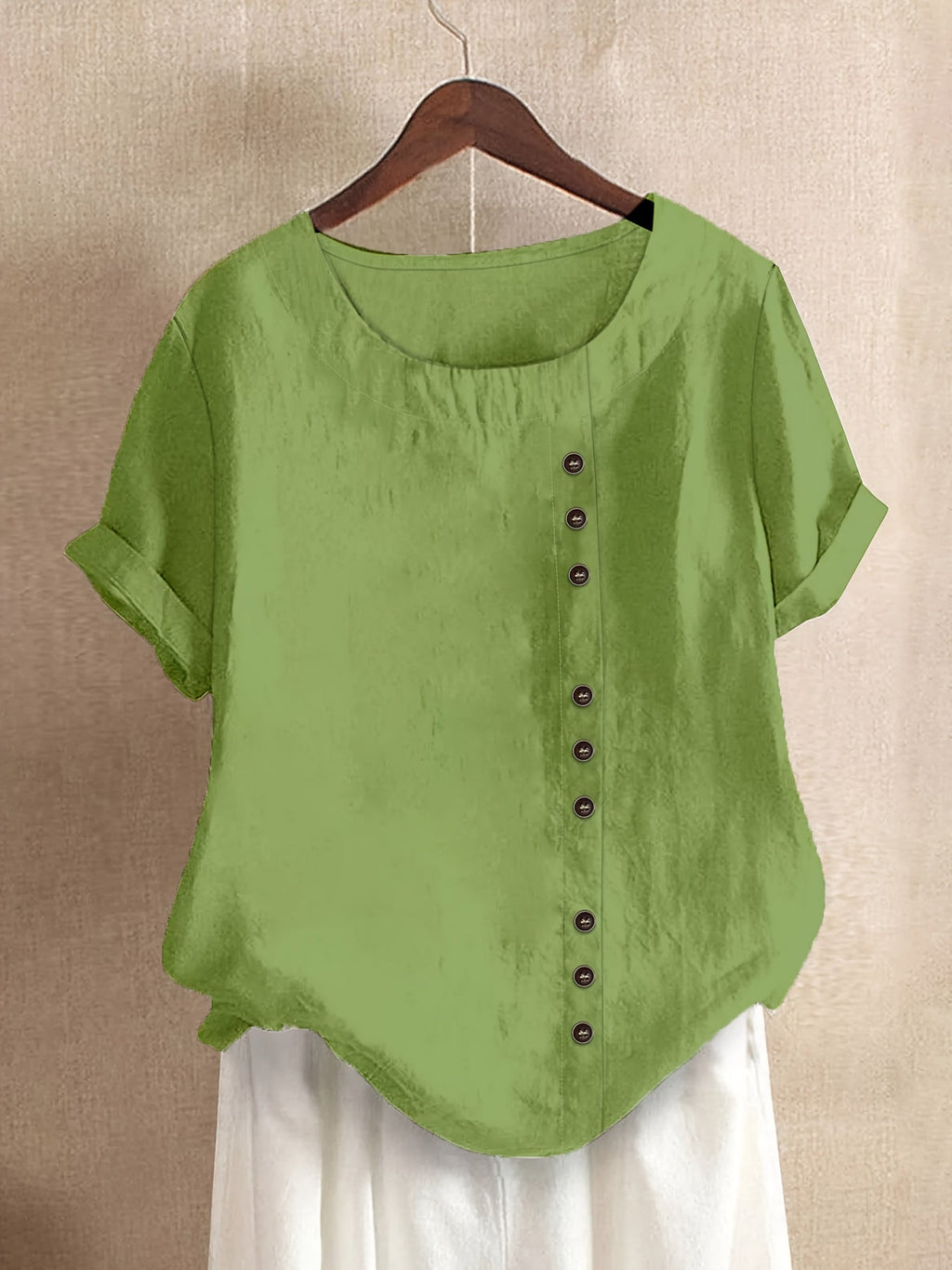 Claire | Relaxed Button Detail Blouse