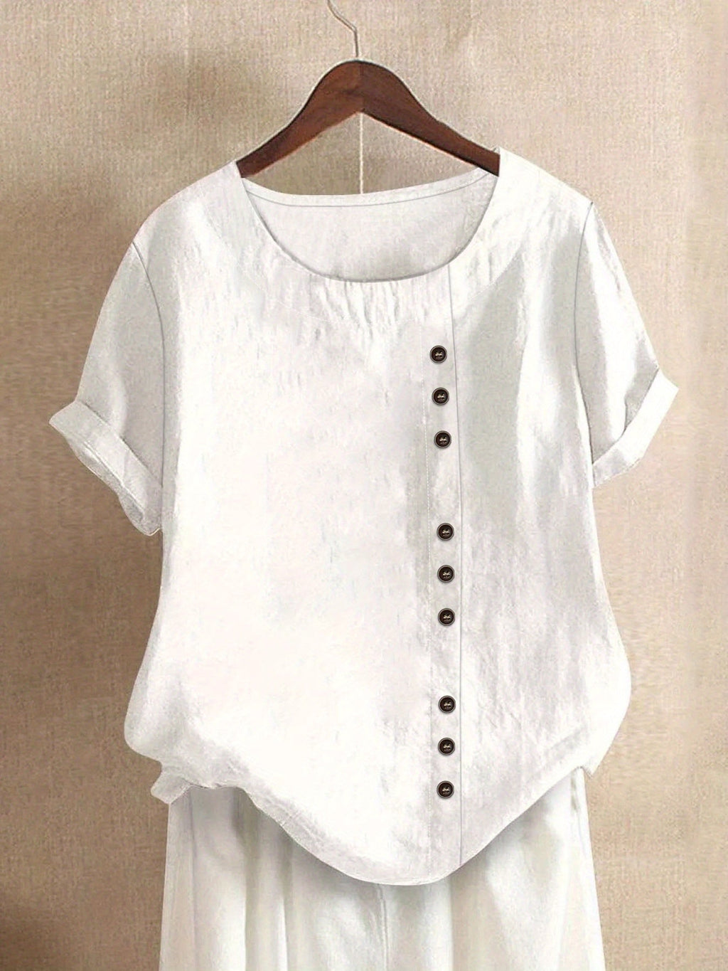 Claire | Relaxed Button Detail Blouse