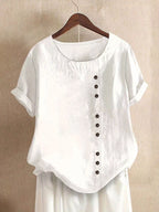 Claire | Relaxed Button Detail Blouse