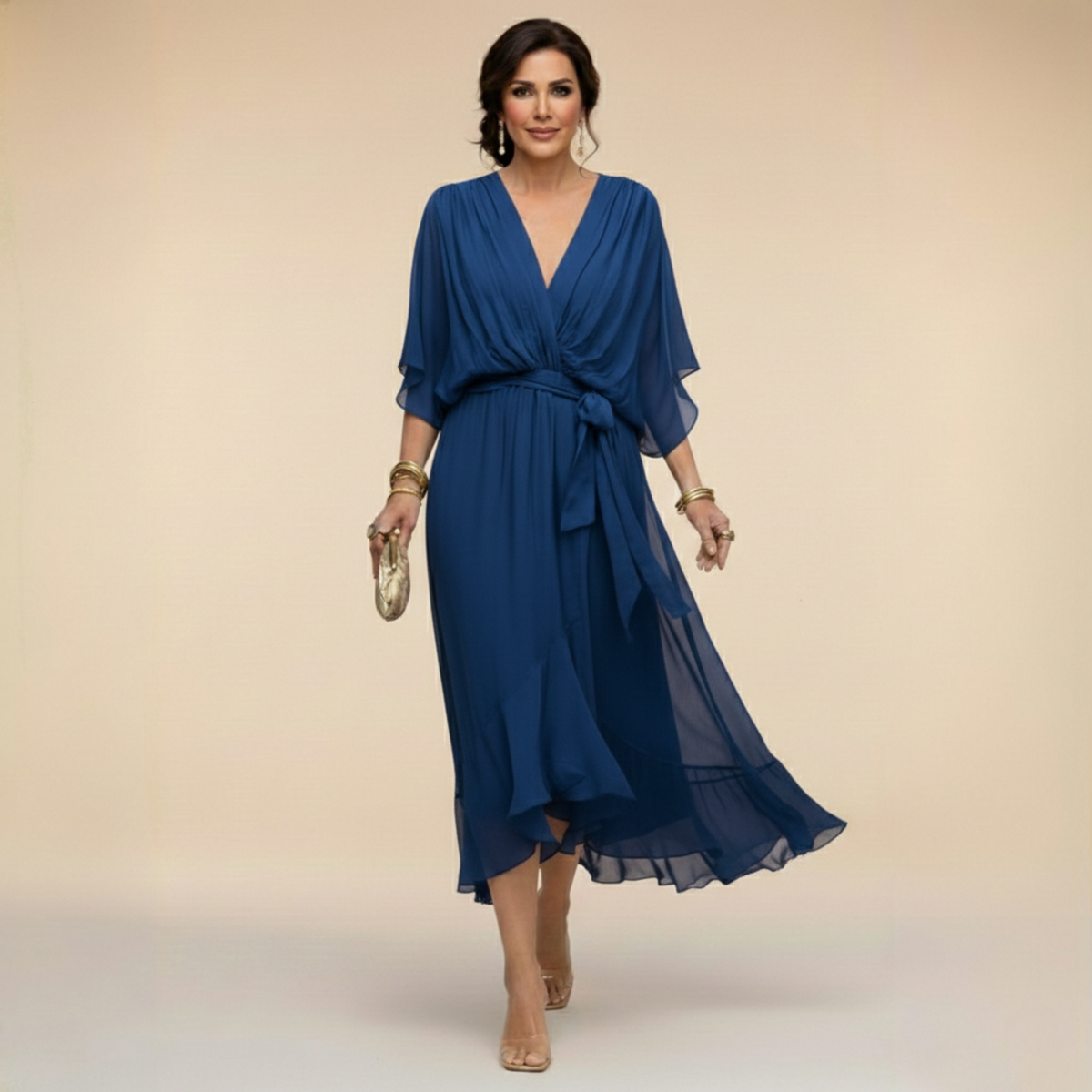 Tabitha | Flowing V-Neck Silhouette Dress