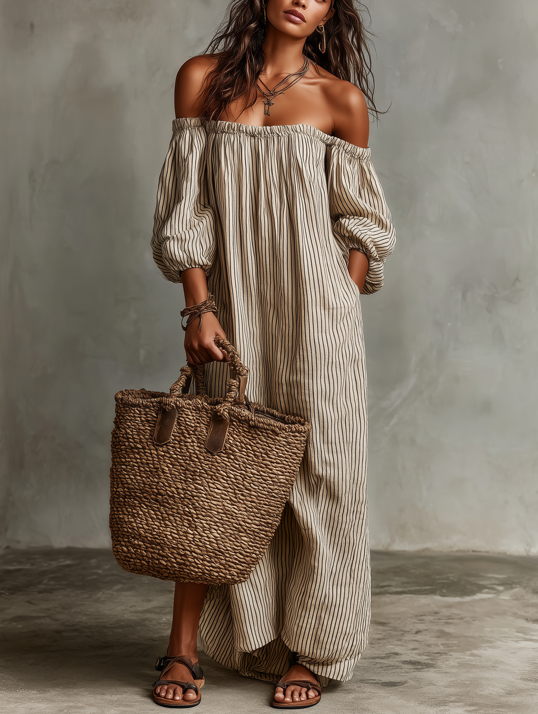 Elena | Flowing Off-Shoulder Maxi Dress