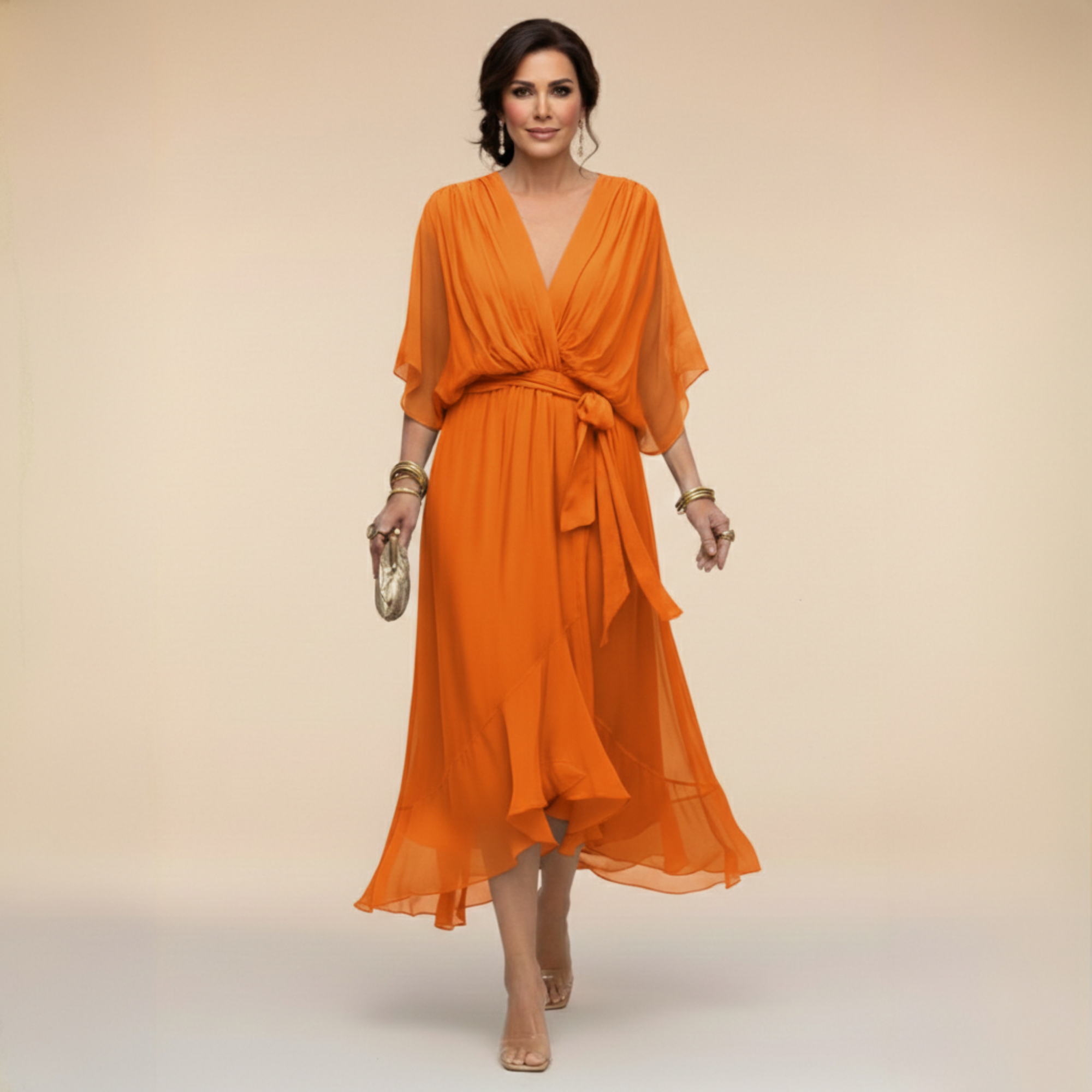 Tabitha | Flowing V-Neck Silhouette Dress