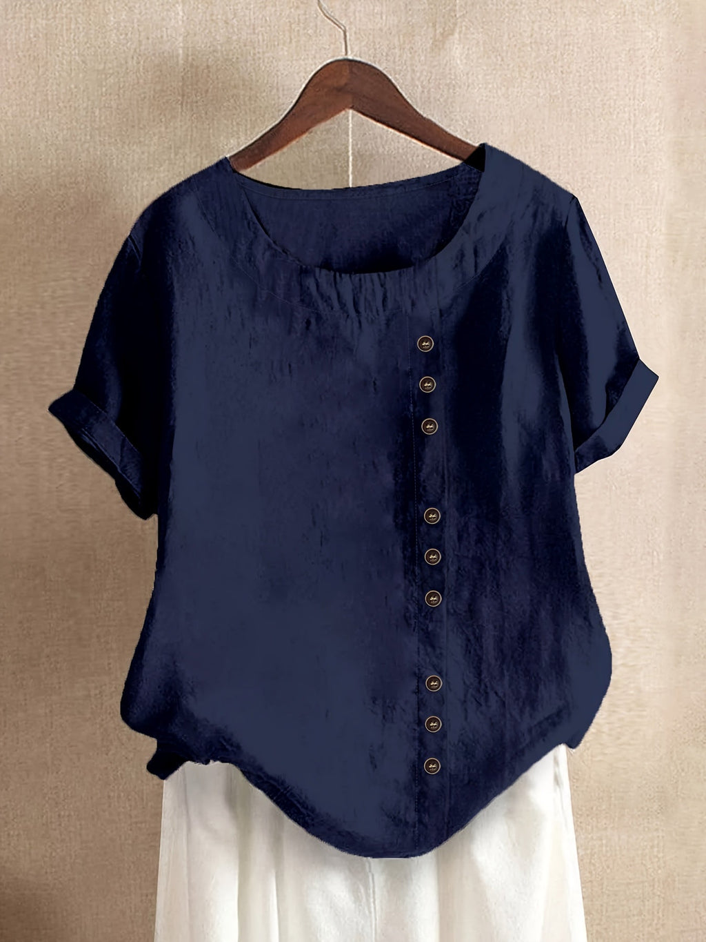 Claire | Relaxed Button Detail Blouse