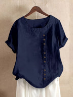 Claire | Relaxed Button Detail Blouse
