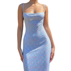 BRIELLA™ – Floral Backless Boho Cami Dress