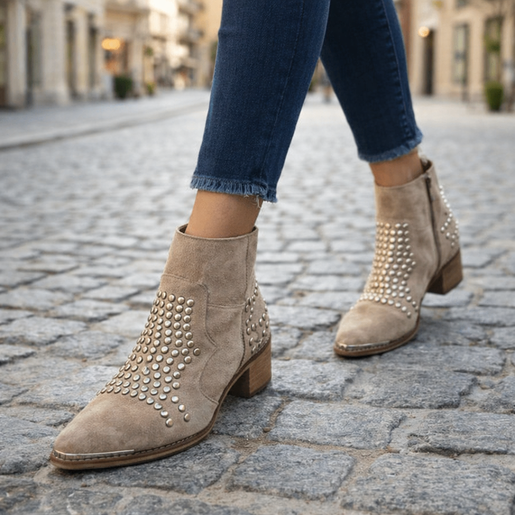 Coralie | Ankle Boots with Studs