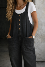 Bethany | Vintage Washed Denim Overalls