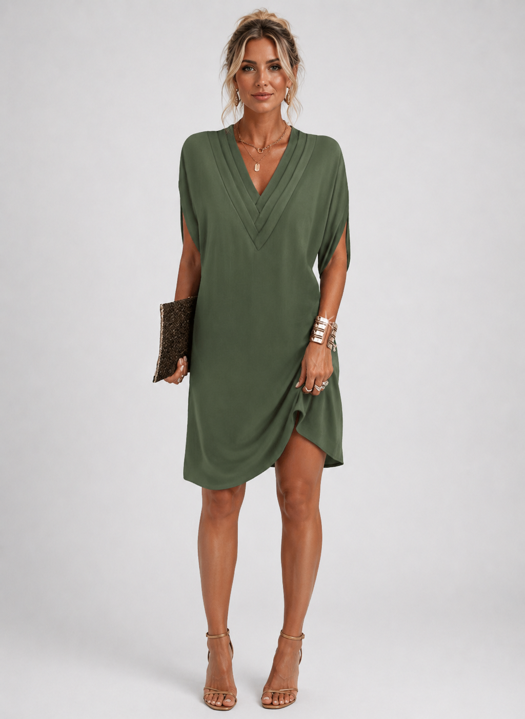 Alysa | Elegant Dress with Half Sleeves