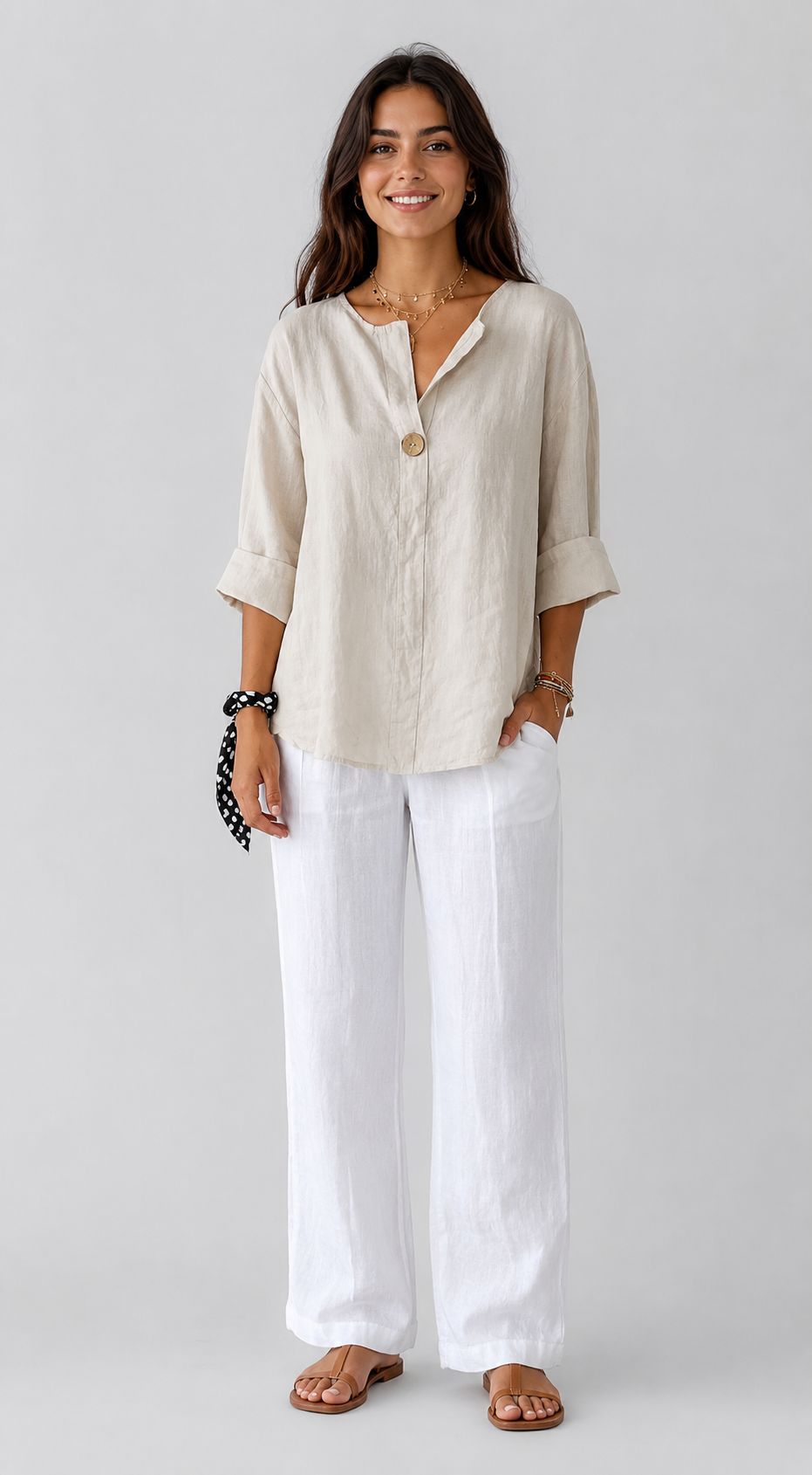 Luna - Casual V-Neck Blouse