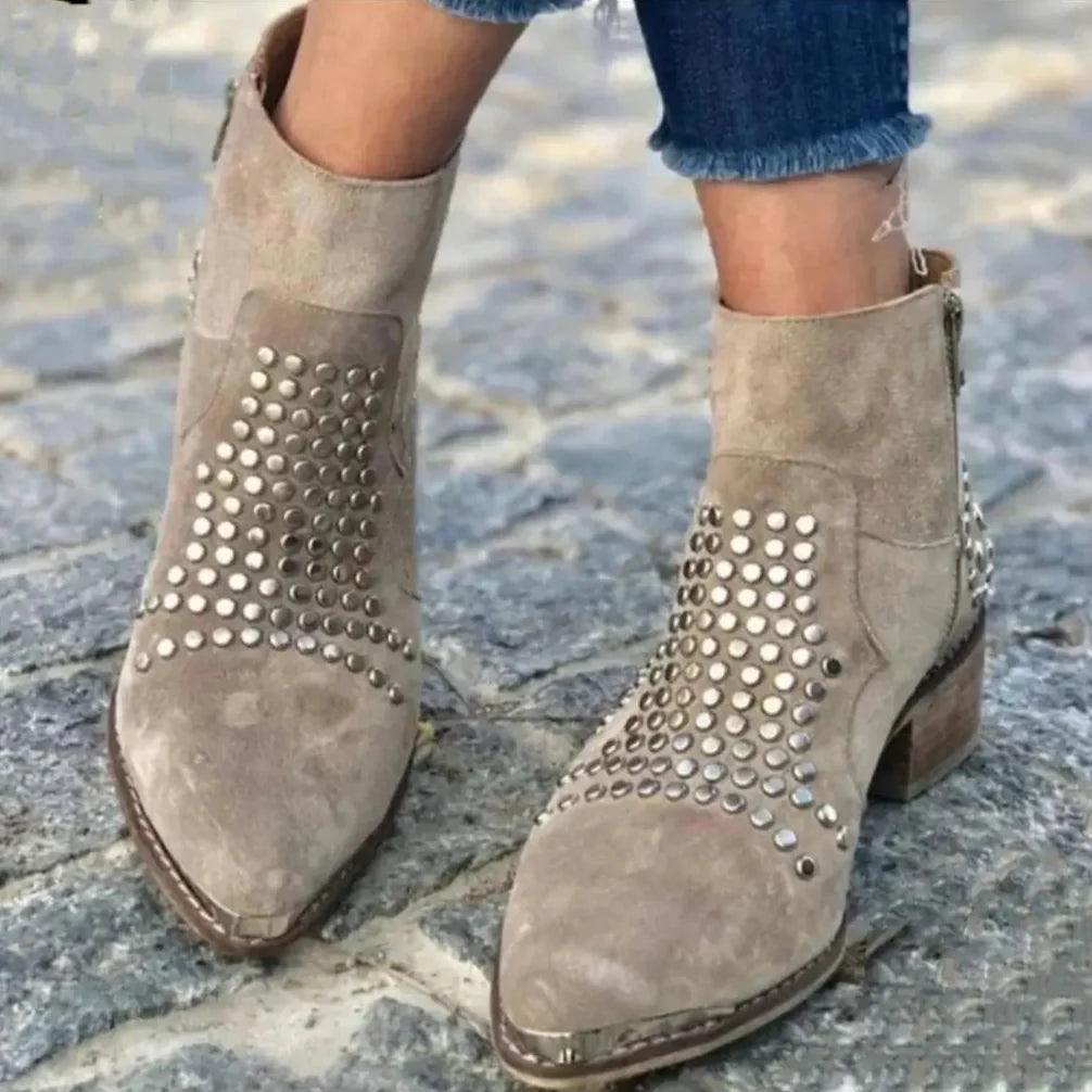 Coralie | Ankle Boots with Studs