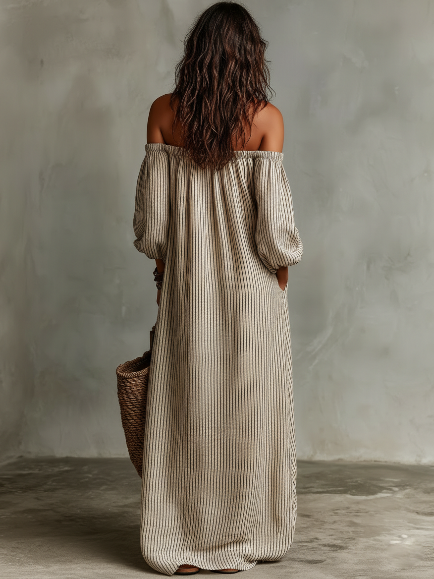 Elena | Flowing Off-Shoulder Maxi Dress