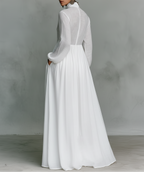 Serena | Flowing Button-Front Maxi Dress