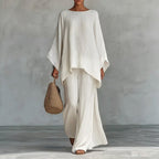 Cristina | Two-Piece Set with Long Sleeves and Wide-Leg Trousers