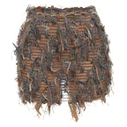 MARIA™ – Chic Fringe Detail High-Waist Mini Skirt