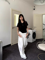 PAISLEY™ – Elegant Lace-Trimmed Wide-Leg Jeans