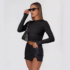 JIHYO™ - Casual Long Sleeve Round Neck Top