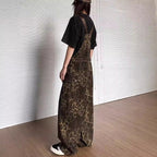 LUNTIAN™ – Vintage Leopard Wide-Leg Overall Jumpsuit