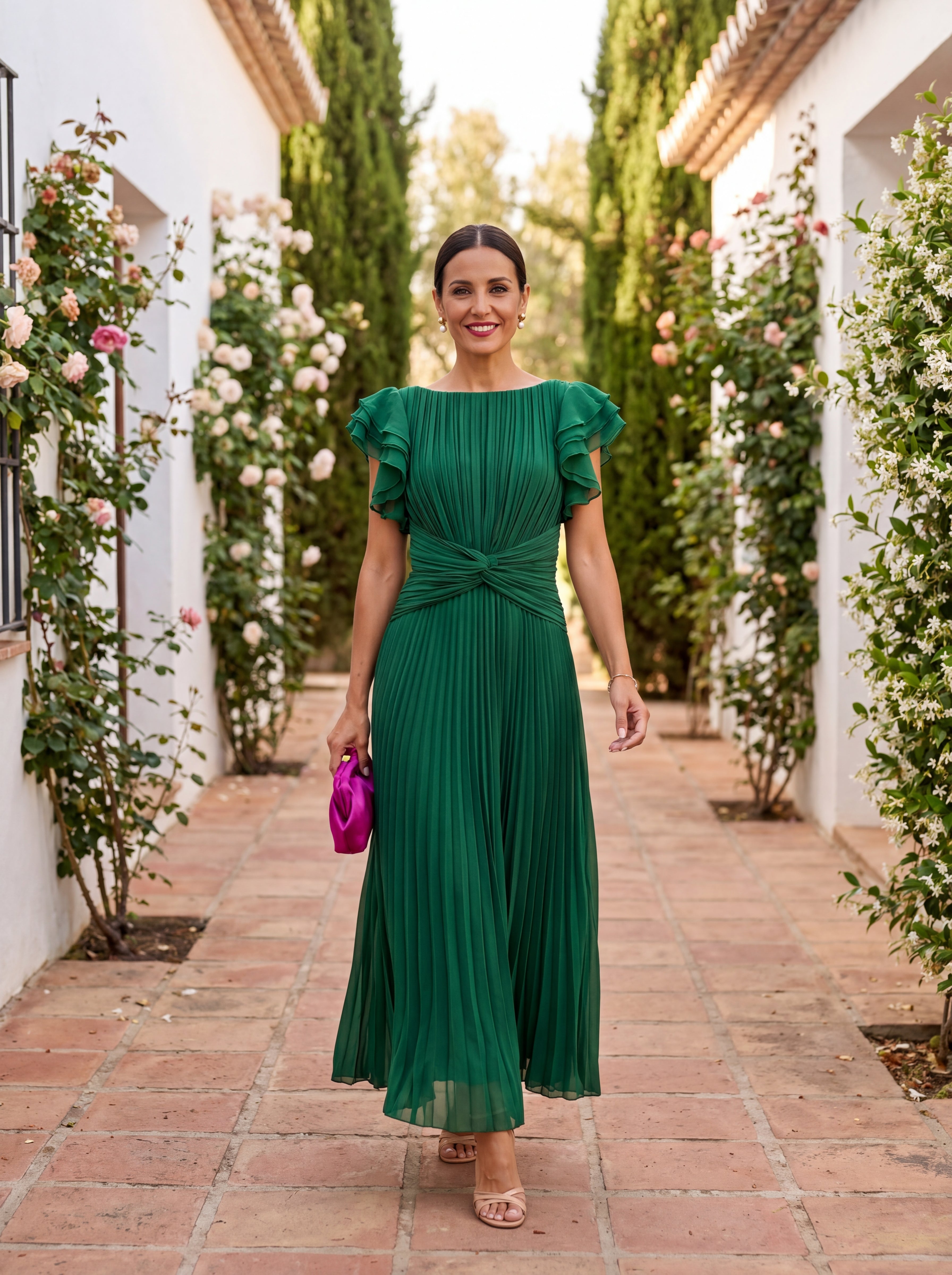 EMILY™ – Classic Pleated Maxi Dress