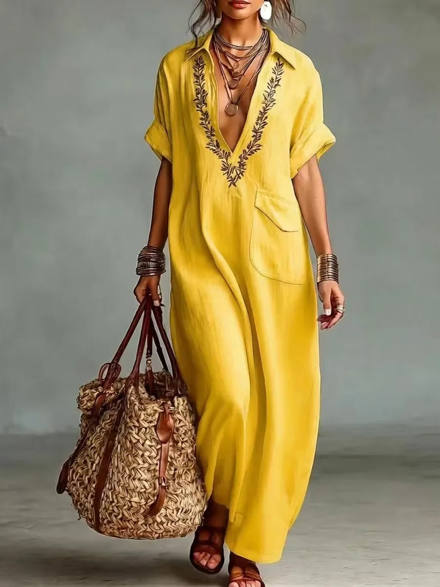 Marta | Bohemian Floral Print Maxi Dress