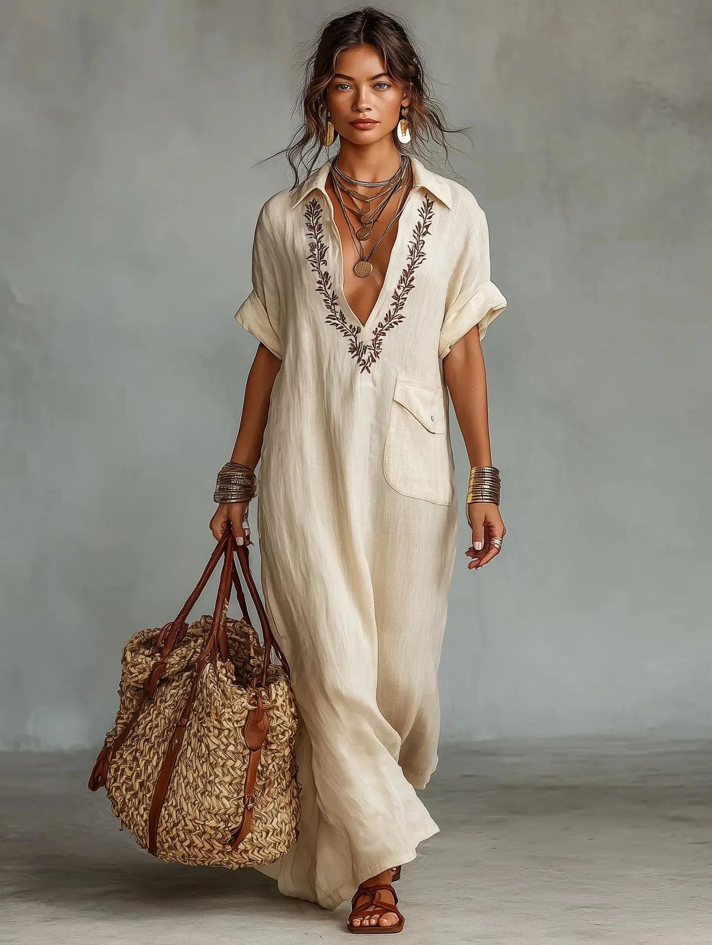 Marta | Bohemian Floral Print Maxi Dress