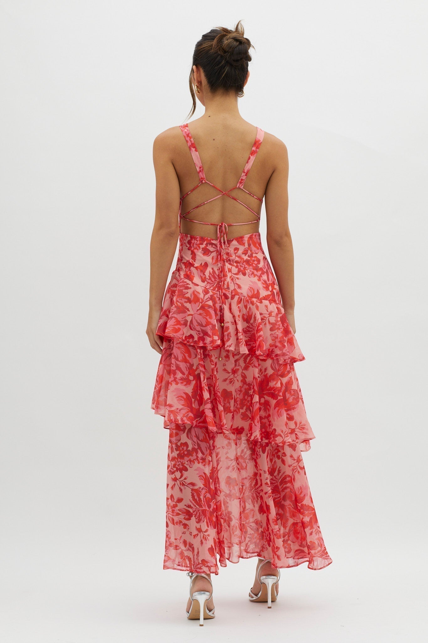 LISA | Floral Flounce Maxi Dress
