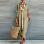 Anastasia™ | Long Button-Up Shirt Dress