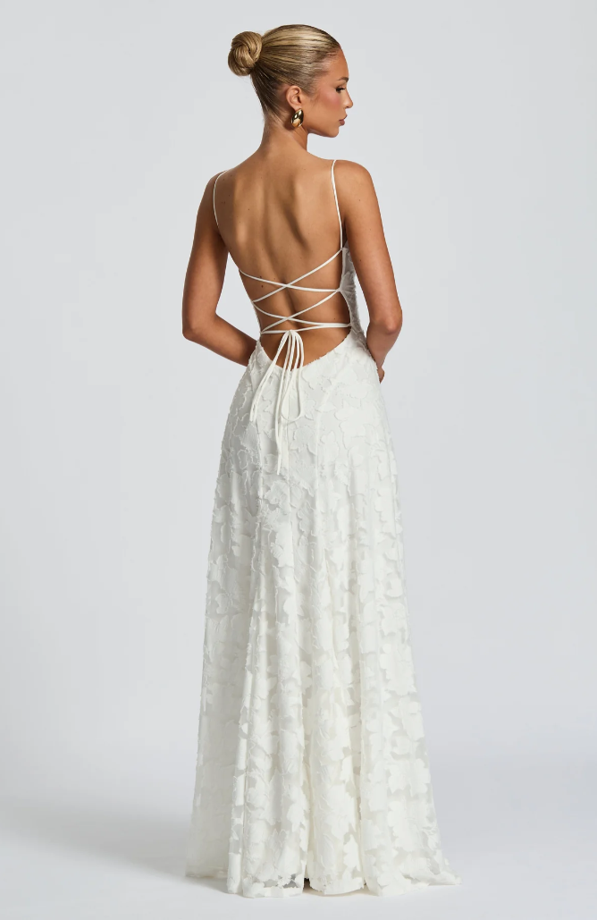 Delphine | Elegantes Spitzen Maxi Kleid