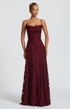 Delphine | Elegantes Spitzen Maxi Kleid