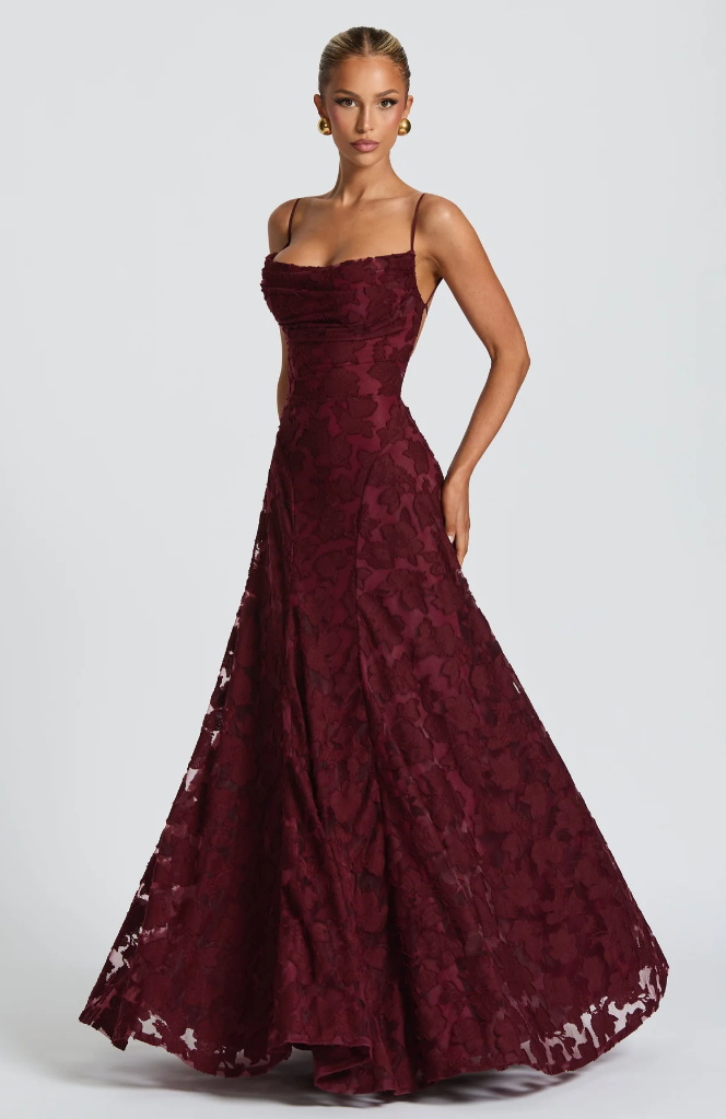 Delphine | Elegantes Spitzen Maxi Kleid