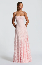 Delphine | Elegantes Spitzen Maxi Kleid