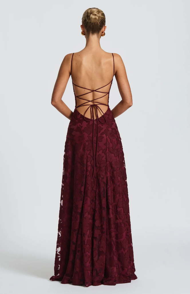 Delphine | Elegantes Spitzen Maxi Kleid