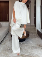 Samantha Satin Top and Pants Set