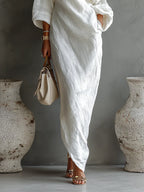 Melisa | Asymmetric Elegant Flowing Maxi Dress
