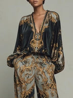 Isabella Baroque Floral Print Suit