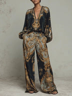 Isabella Baroque Floral Print Suit