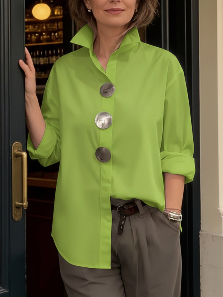 Honor | Statement Button Stand Collar Blouse