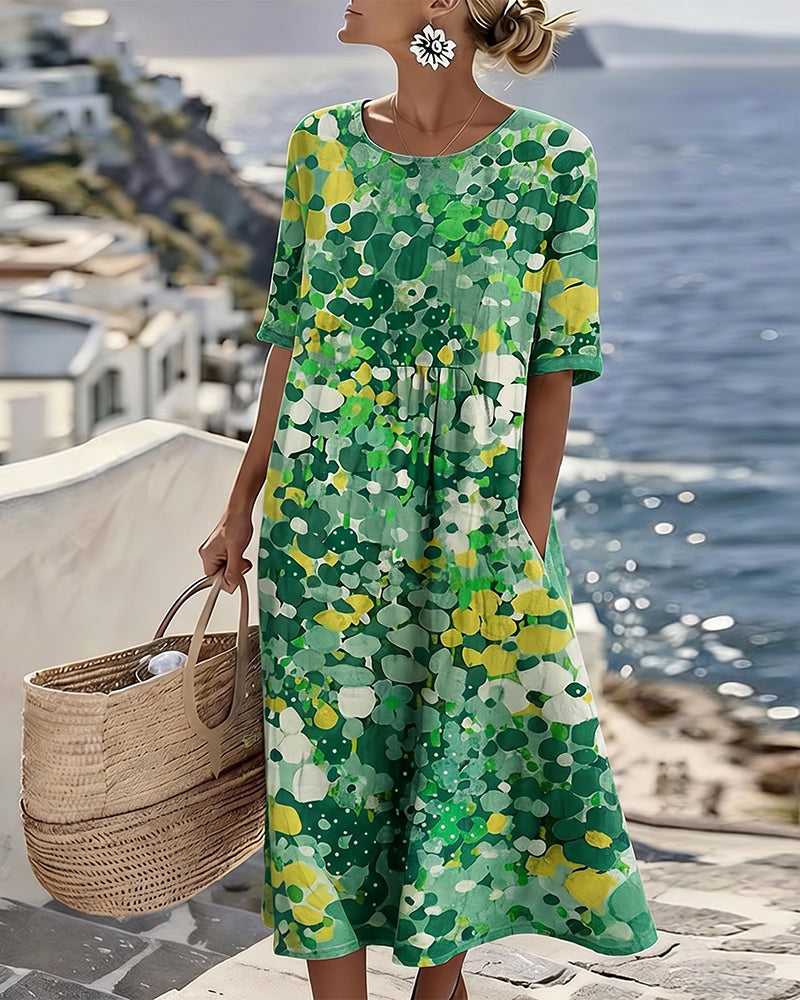 Romilly | Vestido Midi Floral Suelto Y Ligero
