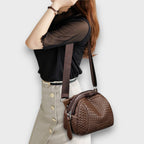 Bronelle – Braided Crossbody Bag in Shell Shape